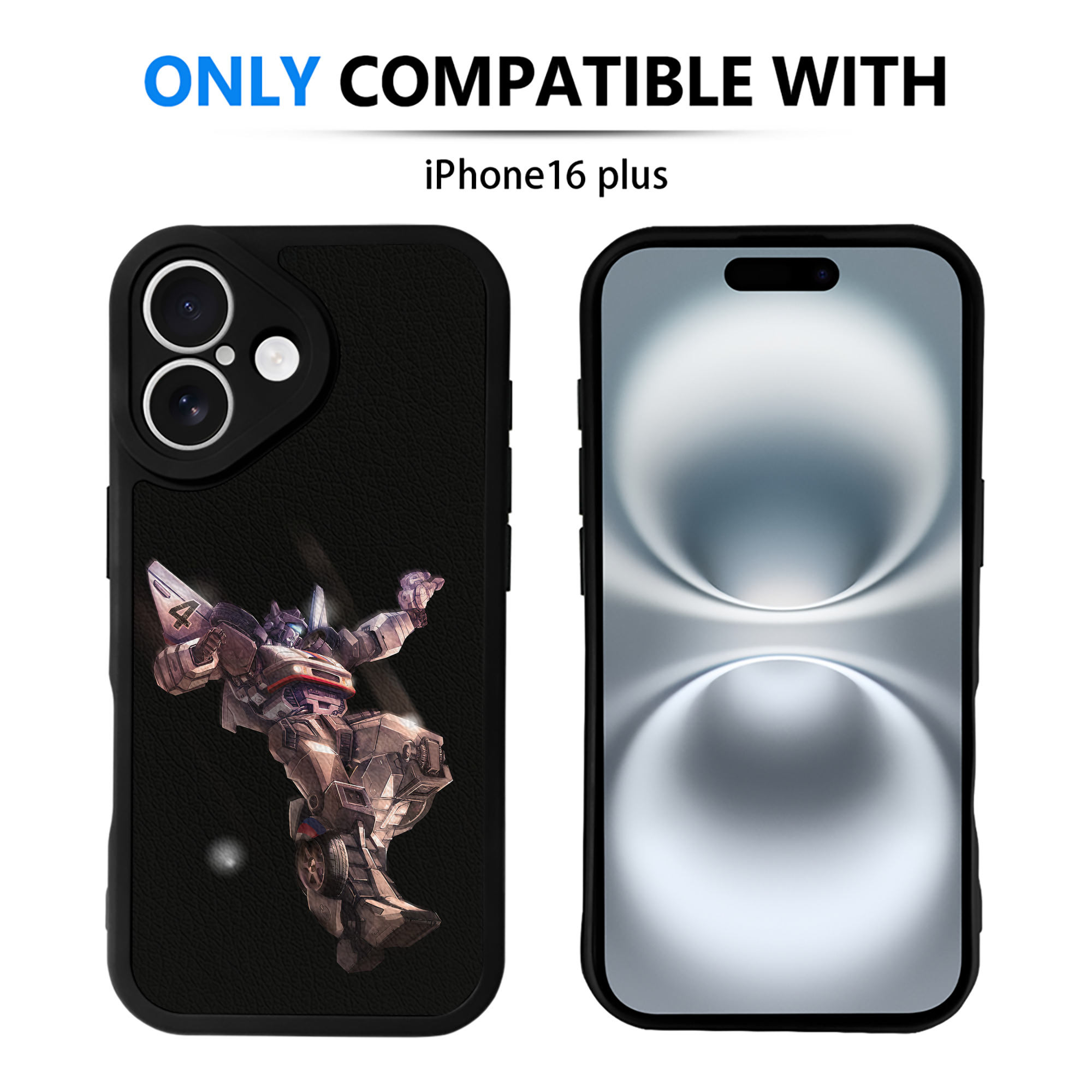 （画像用） Transformers トランスフォーマー 【iPhone 16シリーズ対応】シリコンスマホケース（レザー調） 材質：シリコン
